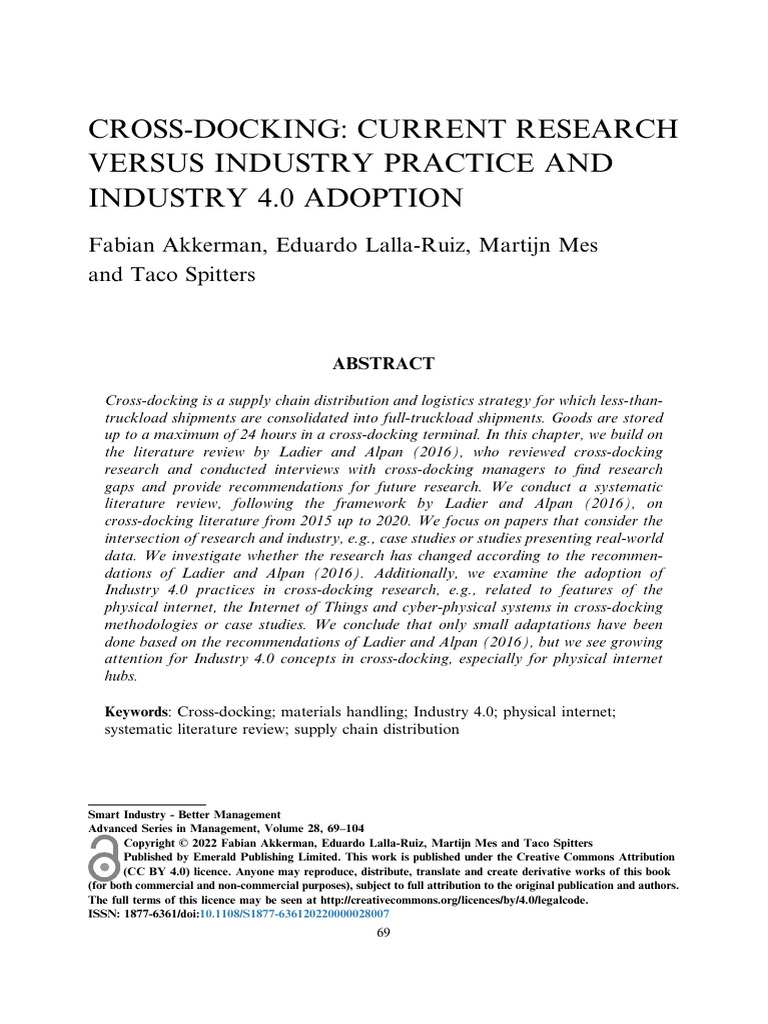 Crosdocking | PDF | Internet Of Things | Metaheuristic
