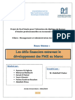 PFE Sur Les Défis Financiers Entravant Le Développement Des PME Au Maroc