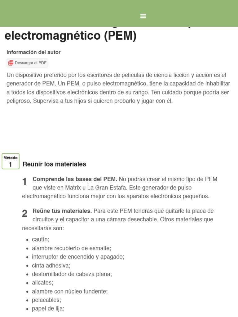 3 Formas de Construir Un Generador de Pulso Electromagnético (PEM