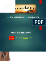 FREEDOM As Foundation of Morality