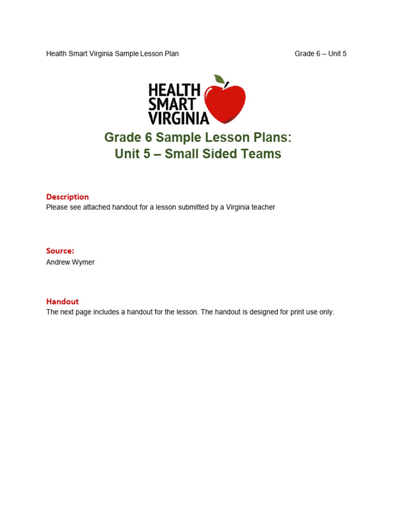 Lesson Plan Ball Games PDF Sports American Football