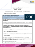 Guía de Actividades y Rúbrica de Evaluación - Unidad 2 - Fase 2 - Definición de La Integral Como Antiderivada y Áreas Bajo La Curva