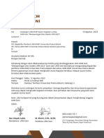 Surat Undangan Partisipasi UKM-HMP Kegiatan UKM Seni