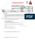 1° Secundaria - Aritmetica - V UNIDAD - Carlos Reyes