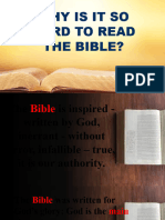 Why Is It So Hard To Read The BIble