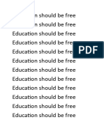 Education Should Be Free
