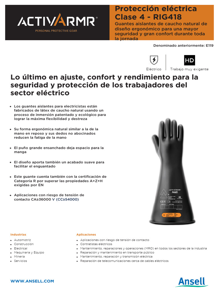 Activarmr Electrical Protection Class 4 Rig418b - Pds - MX | PDF ...