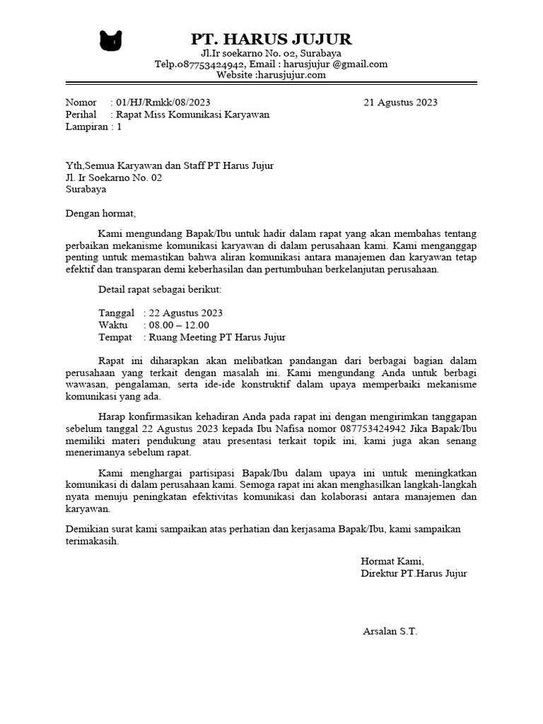 Undangan Dan Susunan Acara | PDF