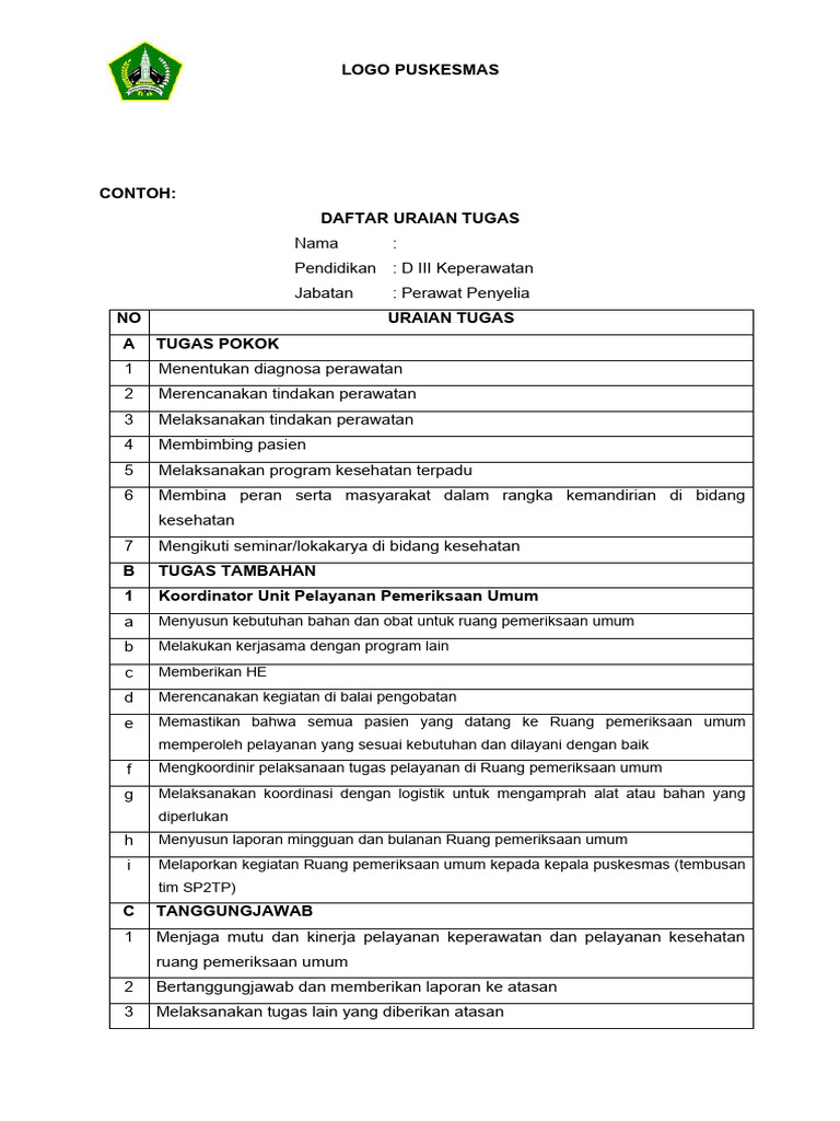 Contoh uraian tugas pdf