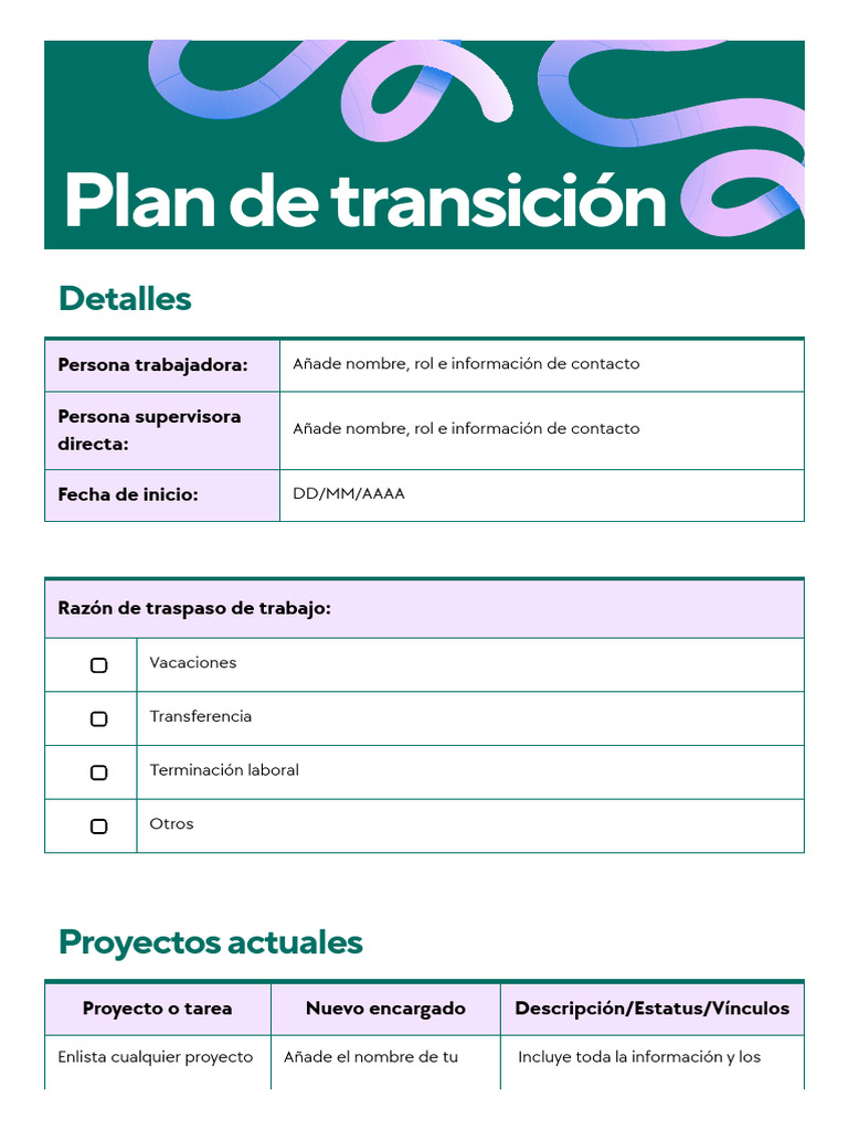 Profesional Plan de Transición | PDF | Crecimiento personal y ...
