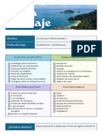 Lista de Tareas Pendientes para Viajar