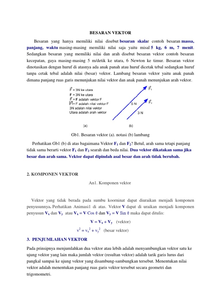 Besaran Vektor Dan Besaran Skalar | PDF | Metode & Bahan Ajar