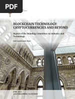 Blockchain Technology: Cryptocurrencies and Beyond: Report of The Standing Committee On Industry and Technology