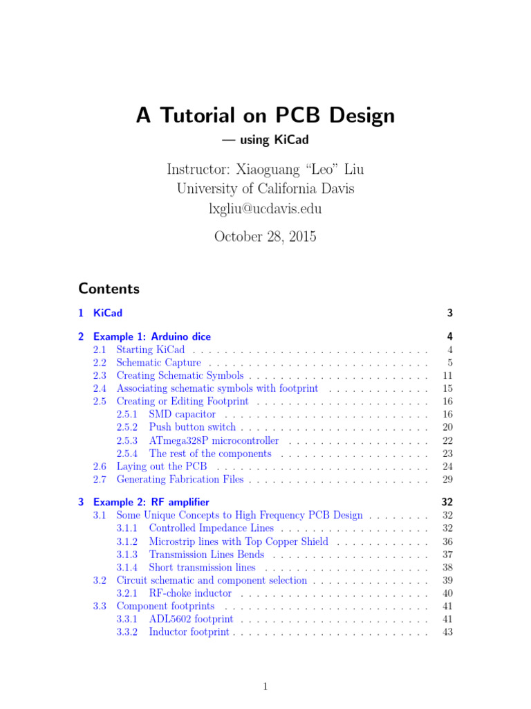 A Tutorial On PCB Design Circuit Diagram