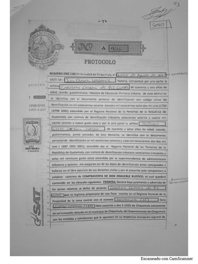 Primer Testimonio PDF