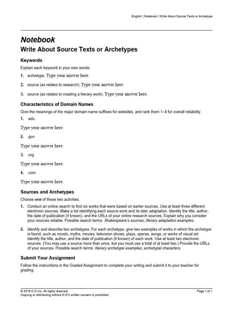 Analyzing Archetypes and Sources | PDF