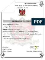 Provisinal Certificate