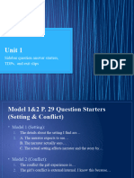 Unit 1: Sidebar Question Answer Starters, TDPS, and Exit Slips