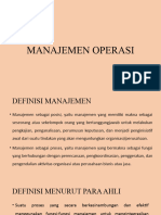 Manajemen Operasi