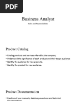 Business Analyst - Roles and Responsibilities