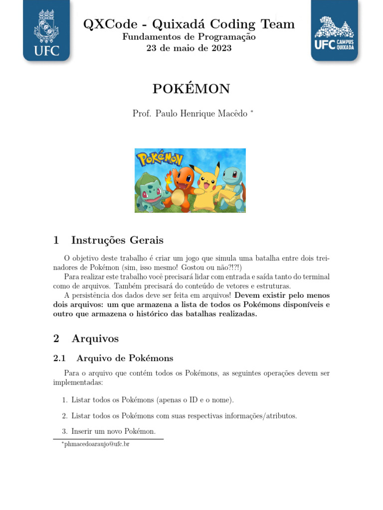 PKMRPG Playtest, PDF, Pokémon