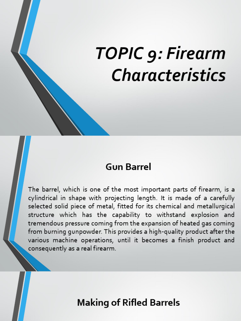 Firearm Characteristics and Identification | PDF | Gun Barrel ...