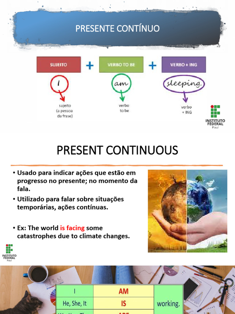 1 Série AULA 4 Presente Contínuo | PDF