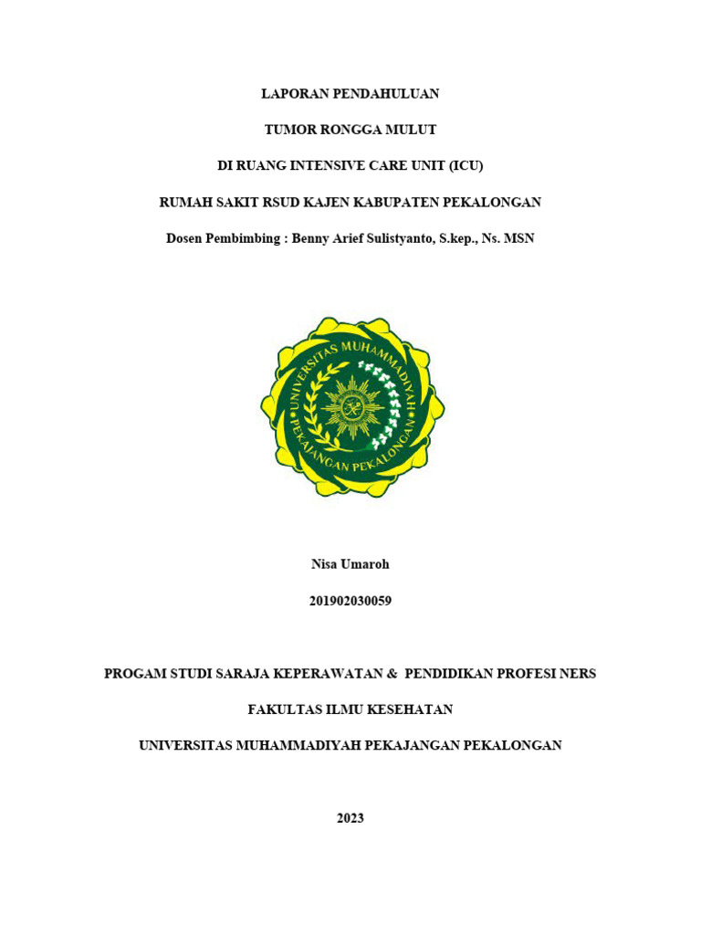 Ameloblastoma: Tumor Rongga Mulut di ICU | PDF