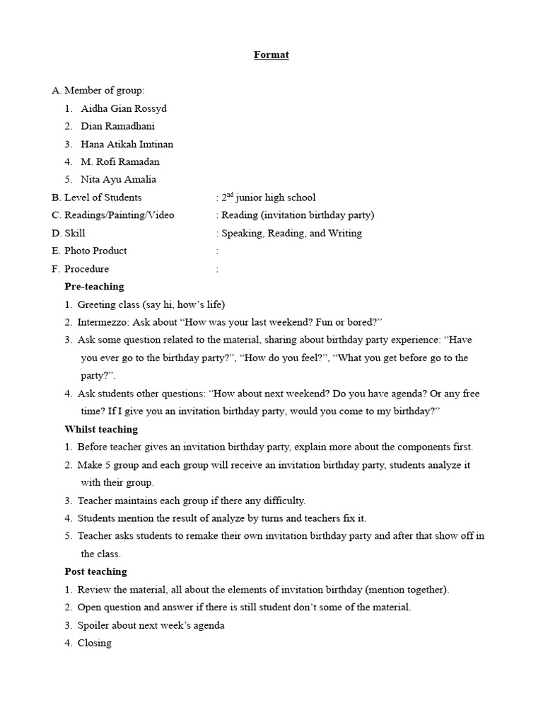 Invitation Birthday Party PDF