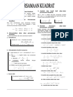 Materi Persamaan Kuadrat LENGKAP PRINT