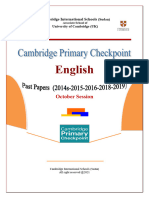 English Primary Checkpoint Past Papers October