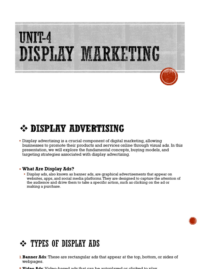 Display Advertising Strategies Explained | PDF | Advertising | Digital ...