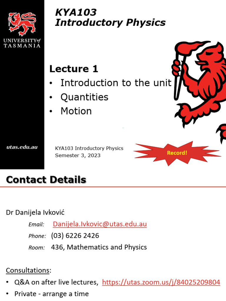 L1b - (Live) Introduction - Print-1 | PDF | Velocity | Speed