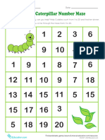 Hungry Caterpillar Number Maze 2018