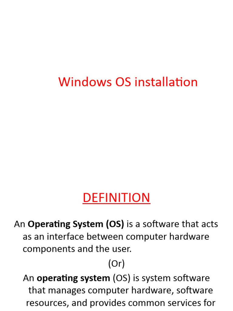 2.windows OS Installation | PDF