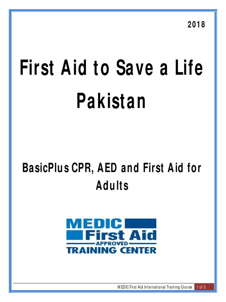 01 Basicplus CPR Aed and First Aid For Adults by Medic First Aid | PDF ...