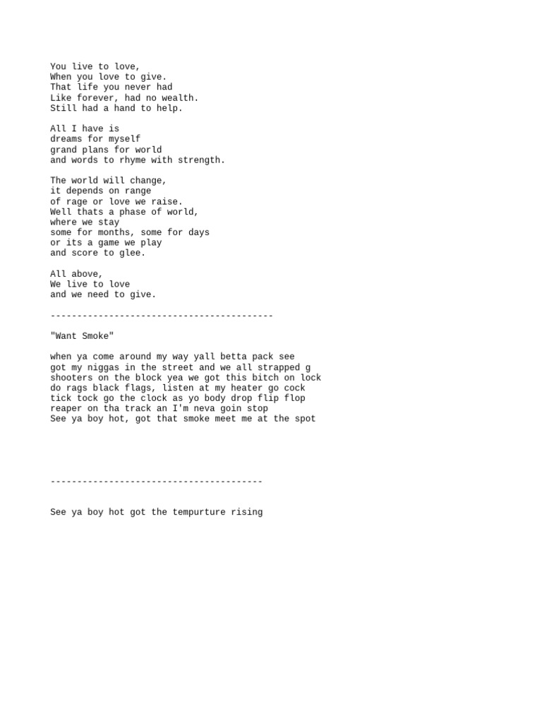 Lyrics | PDF