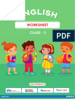 Class 3 English Worksheet 1