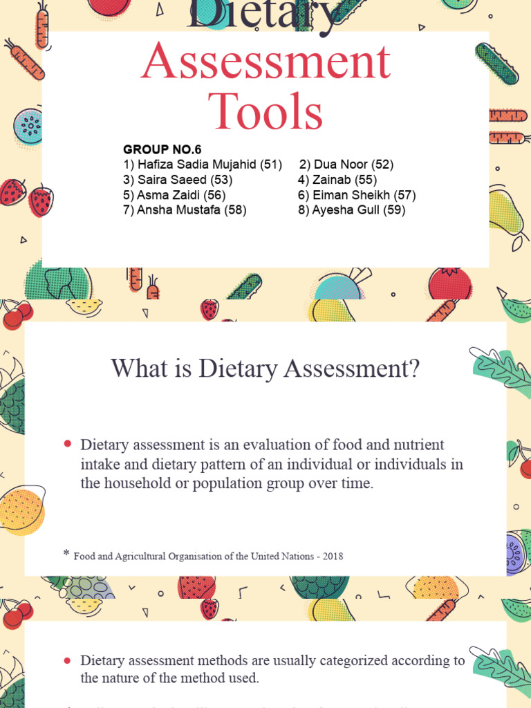 Dietary Assessment Methods Overview | PDF | Determinants Of Health ...