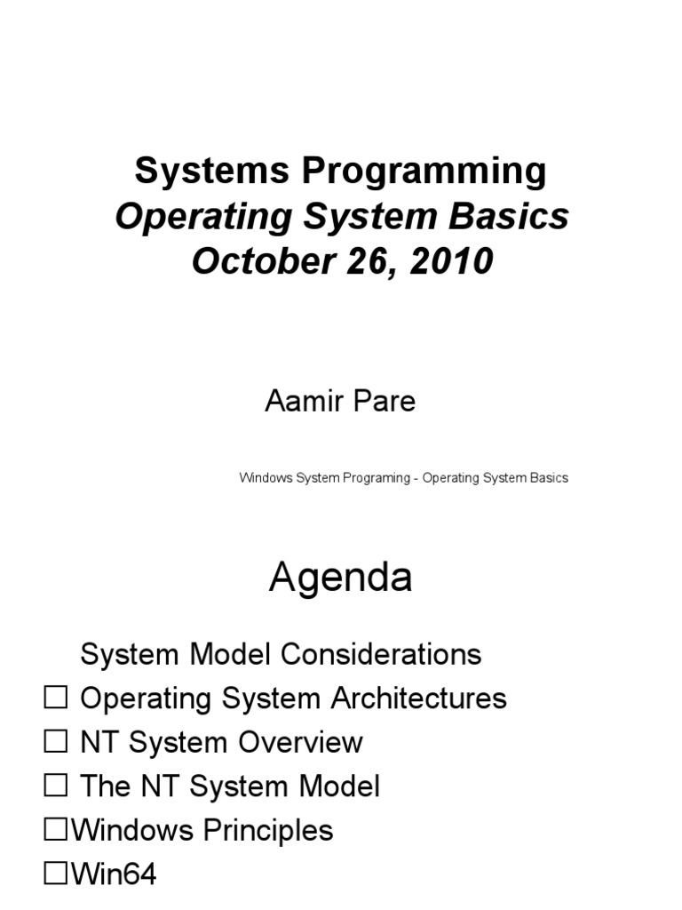 Systems Programming - Lecture 02 | PDF