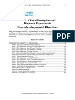ICD 11 CDDR Neurodevelopmental Disorders 2022 03 31