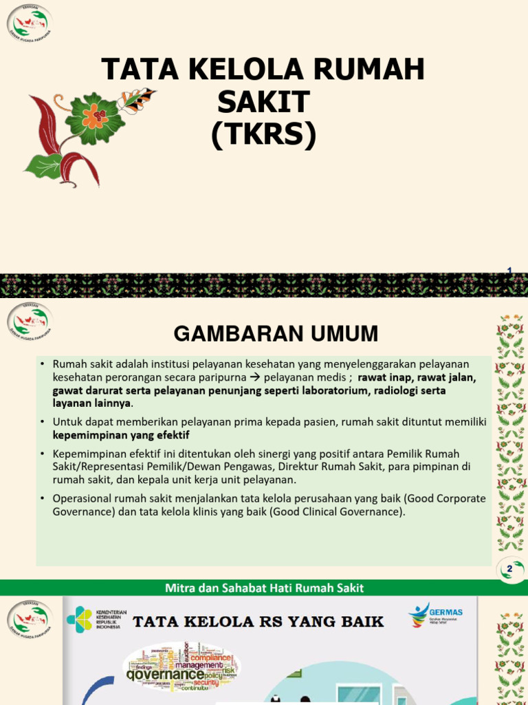 Tata Kelola Rumah Sakit (TKRS) | PDF