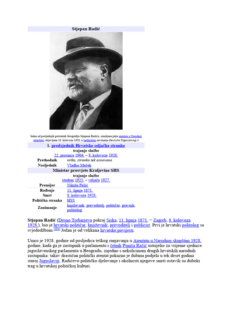 Stjepan Radić | PDF