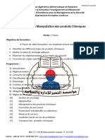 Fiche Technique Formation Manipulation Des Produits Chimiques