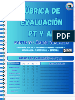 Rúbrica de Evaluación PT y AL - Parte IV - Áreas Verbales