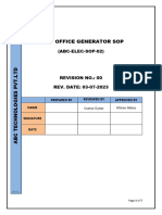 Head Office Generator SOP