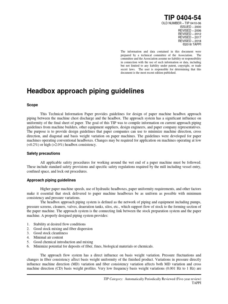 Vdocuments - MX Tip 0404 54 Headbox Approach Piping Guidelines 2020-1-9 ...