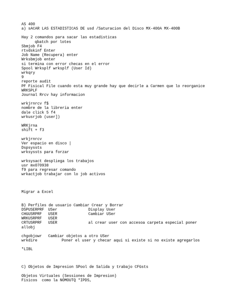 Manual de comandos as400 pdf