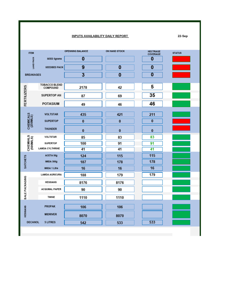 Daily Reporting Templete-1 | PDF