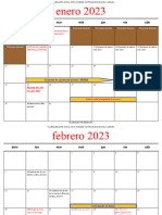 Calendarización CSFA 2023